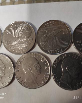 7 monete da 50 centesimi "Vitt.Em.III"