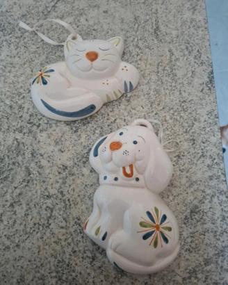 simpatici gattino e cagnolino da appendere