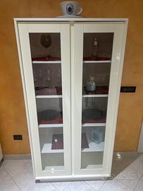 mobile a vetrina due ante mondo convenienza bianco