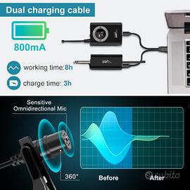 Microfono Senza Fili Ad Archetto  UHF Amplificator