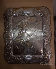 Quadro madonna guerrini in argento