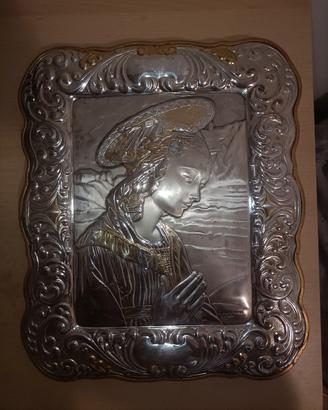 Quadro madonna guerrini in argento