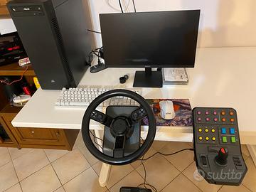 pc gaming completo di simulatore di guida