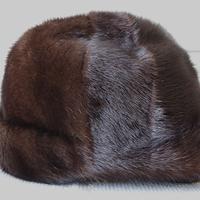 Copricapo da donna in visone naturale, vintage.