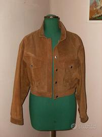 GIUBBINO CORTO PELLE MARRONE TG.S