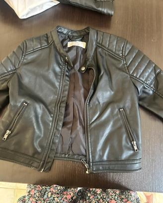 Giacca in ecopelle bambino 5/6 anni