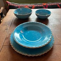 SET PIATTI AZZURRI TERRACOTTA