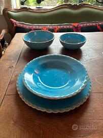 SET PIATTI AZZURRI TERRACOTTA