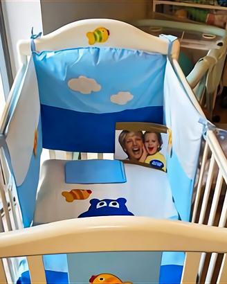 Trapunta azur per lettino bambino