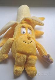 Peluche banana con faccino sorridente 🍌 