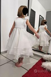 Abito NUOVO Comunione  BELLA BRILLY organza bianca