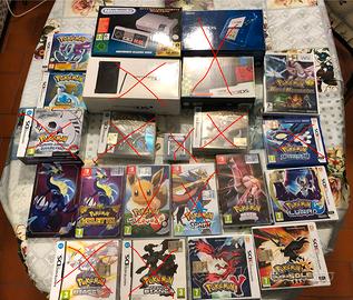 Lotto console + giochi Pokemon
