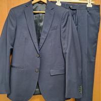 completo uomo suit blu navy italian wool