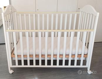 Lettino infanzia sbarre bianco