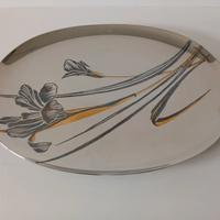Vassoio Sambonet ovale 23 cm x 18 cm  acciaio inox