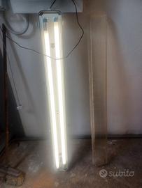 Plafoniera a led x acquario 2x4,5 watt