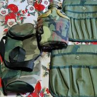 kit forestale borraccia sacca e porta utensili 