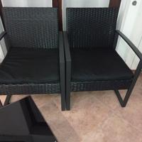 set giardino in rattan 