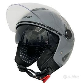 Casco Jet UFO NIXIE con doppia Visiera, interno sf