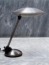 Lampada Ufo Space Age di Aluminor anni 70 cromo