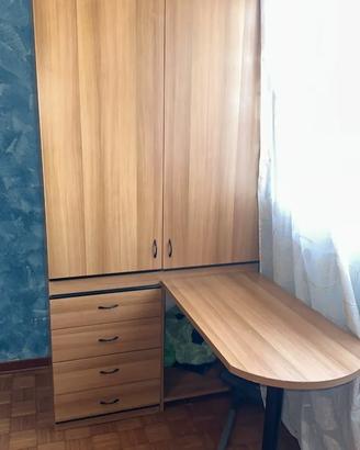 Scrivania Mobile Contenitore a Ponte e Cassettiera