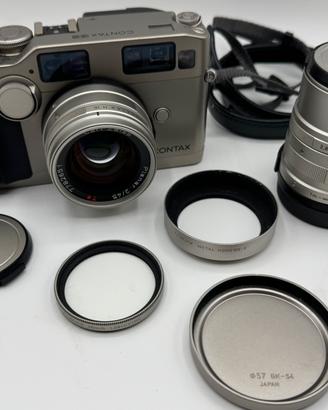 Contax G2 con 45mm e 90mm Zeiss + accessori