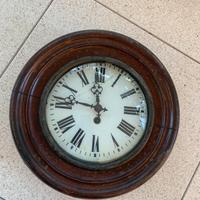 Antico orologio legno da parete a pendolo integro