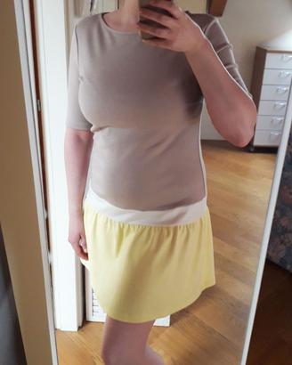 Vestito beige, crema e giallo Tezenis t. M/L