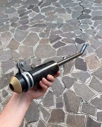 silenziatore dbr carbonio forgiato fondello oro