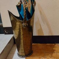 portaombrelli ottone massiccio martellato 
