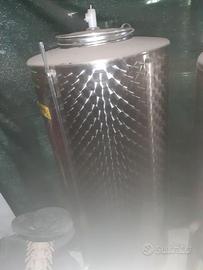 botte per vino 600 lt  inox  lamiera fiorettata