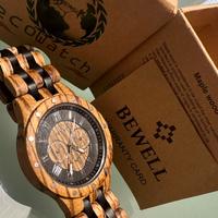 Orologio in legno BEWELL nuovo con scatola