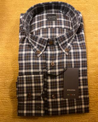 Camicia uomo Bottega Artigiana a quadri cotone 100