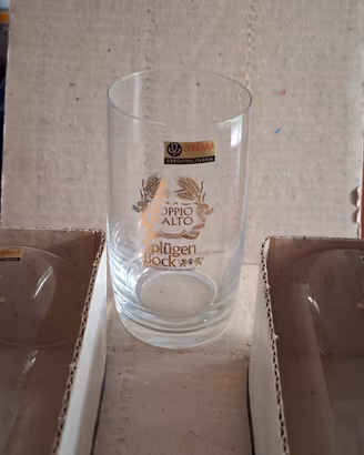 Set 5 Bicchieri Birra Vintage Splügen Bock nuovi