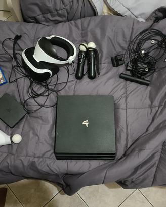 PS4 pro con Vr e gadget VR + videogiochi 