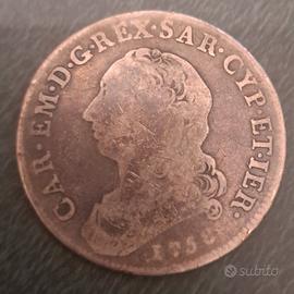 Mezzo Scudo 1758 Carlo Emanuele III