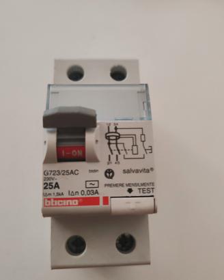 differenziale salvavita btcino 25A