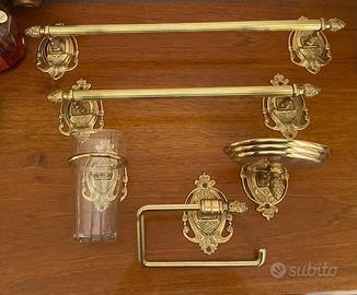 Set da bagno barocco ottone
