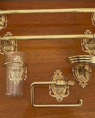 Set da bagno barocco ottone
