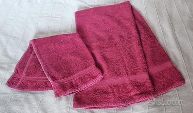 Set asciugamani bordeaux Rossi Made in Italy