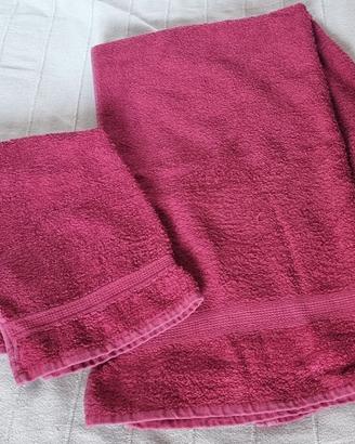 Set asciugamani bordeaux Rossi Made in Italy