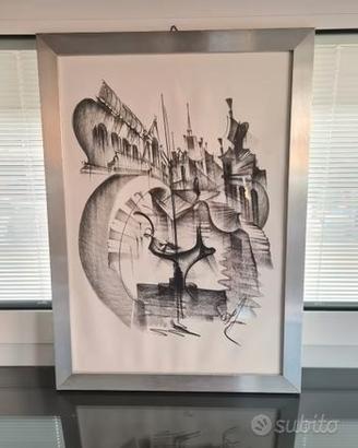Quadro d’autore  Disegno a matita Venezia