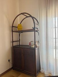 Mobile credenza rattan