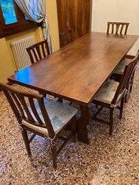 Tavolo noce massello manifattura Bassanese