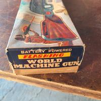 Tin Toy World Machine Gun con scatola originale