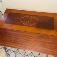 Consolle legno intarsiata a mano