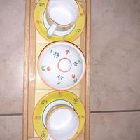 set di tazzine con vasoio