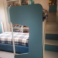 cameretta ragazzi con letto soppalco.