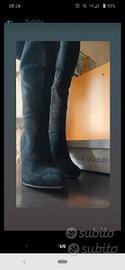 stivale donna alto con lacci