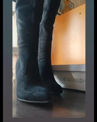 stivale donna alto con lacci
